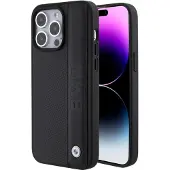 BMW Bmhcp15X22Rdpk Iphone 15 Pro Max 6,7 Czarny/Schwarz Hardcase Leder strukturiert & Streifen