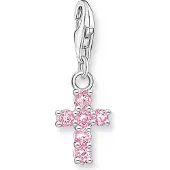 Thomas Sabo Charm-Anhänger Pinkes Kreuz Silber