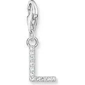 Thomas Sabo Charm-Anhänger Buchstabe L mit Weissen Steinen Silber