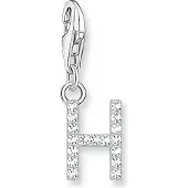 Thomas Sabo Charm-Anhänger Buchstabe H mit Weissen Steinen Silber