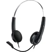 Genius HS-220U, Kopfhörer mit Mikrofon, Lautstärkeregler, schwarz, 2.0, abschließbar, USB