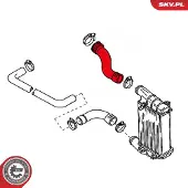 ESEN SKV 24SKV199 Turbo Ladeluftschlauch für AUDI A4 Avant (8E5, B6) A4 Limousine (8E2, B6)