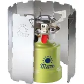 Meva Windschutz für einen Campingkocherbrenner – Silber