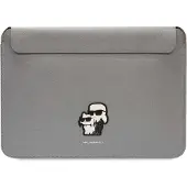 Karl Lagerfeld Sleeve KLCS16SAKCPMG 16" srebrny/silver Saffiano Karl&Choupette