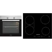 Respekta Backofen Herd Kochfeld Herdset Induktion Einbau Timer Bridgezone Slider