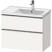 Duravit D-Neo Waschtischunterbau wandhängend, 784x625x452mm, 1 Auszug, 1 Schubkasten, mit Griff Edelstahl gebürstet, DE4358070180000, Farbe: Weiß Matt Dekor