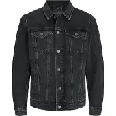 Jack & Jones 12223613_2103_XL, Uni, Erwachsener, Kleidungsknopf, Baumwolle, Schwarz