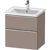 Duravit D-Neo Waschtischunterbau wandhängend, 634x625x452mm, 1 Auszug, 1 Schubkasten, mit Griff Chrom, DE4354010430000, Farbe: Basalt Matt Dekor