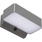 LINDBY Fando LED-Außenwandleuchte, anthrazit, 22,5 cm, Sensor, IP44 - , Fando, Grau, Aluminium