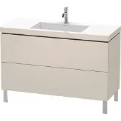Duravit Waschtischunterschrank c-bonded L-Cube 120x48cm, 1 HL, Tau matt, 2 Ausz., steh.