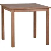 MiaMöbel Gartentisch 70x70 cm Gartenmöbel Outdoor Modern Massivholz Teak Honig