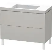 Duravit Waschtischunterschrank c-bonded L-Cube 100x48cm, o HL, bg ma, 2 Ausz., steh.