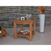 MiaMöbel Gartentisch 50x50x50 cm Gartenmöbel Outdoor Modern Massivholz Teak Honig