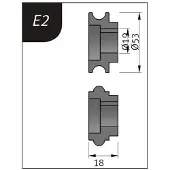 MetallKraft Biegerollensatz Typ E2, Ø 53 x 19 x 18 mm, 3880122