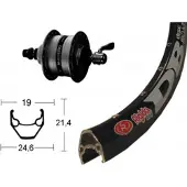 BikeParts Laufrad|Vorderrad 28 Zoll DH-3D37 Centerlock schwarz Schnellspanner 36-Loch R....