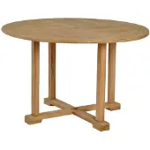 MiaMöbel Gartentisch 120 cm Gartenmöbel Outdoor Modern Massivholz Teak Honig