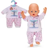 Baby Born Schlafanzug mit langärmligen Shirt und bunter Leggins für 43cm Puppen