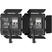 Swit CL-40D 2er-Set Einfach aufzubauende lüfterlose Zweifarben-Panelleuchten und Stative