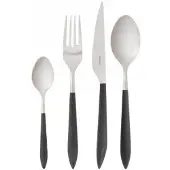 Casa Bugatti ares, besteckset 24 tlg. schwarzer griff, kompakte box, casa