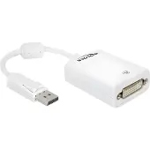 DeLOCK Adapter DisplayPort 1.1 Stecker auf DVI Buchse Passiv Weiß