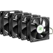 Inter-Tech 88887290, Ventilator, 8 cm, 1000 RPM, 2000 RPM, Schwarz