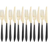 Casa Bugatti ares, gold-finish Besteckset 12 tlg. obst, galeriebox, casa