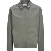 Jack & Jones 12268717_2040_L, Trucker-Jacke, Uni, Erwachsener, Reißverschluss, Polyester, Grün