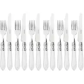 Casa Bugatti aladdin chromring, 12-teiliges obstbesteckset, trasparenter griff, galeriebox,
