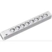 Bachmann 19'' PVC 8x Schutzkontakt-Steckdosenleiste, 2,0m Schutzkontaktstecker