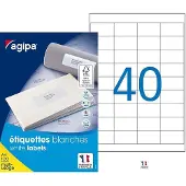 Agipa Universal-Etiketten, 48,5 x 25,4 mm, weiá, rechteckig