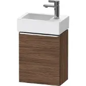 Duravit D-Neo, Konsolenwaschtischunterbau wandhängend, 364x440x222mm, eine Tür, Türanschlag Links, mit Griff Chrom, DE4218L10210000, Farbe: Nussbaum Dunkel Matt Dekor