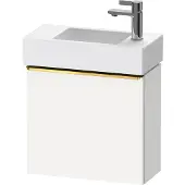 Duravit D-Neo, Konsolenwaschtischunterbau wandhängend, 484x440x222mm, eine Tür, Türanschlag Links, mit Griff Gold poliert, DE4219L34180000