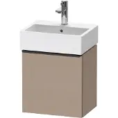 Duravit D-Neo, Konsolenwaschtischunterbau wandhängend, 434x440x322mm, eine Tür, Türanschlag Links, mit Griff Diamantschwarz, DE4217LBD750000