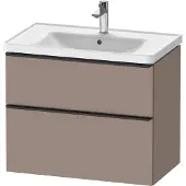 Duravit D-Neo Waschtischunterbau wandhängend, 784x625x452mm, 1 Auszug, 1 Schubkasten, mit Griff Diamantschwarz, DE43550BD430000, Farbe: Basalt Matt Dekor