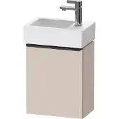 Duravit D-Neo, Konsolenwaschtischunterbau wandhängend, 364x440x222mm, eine Tür, Türanschlag Rechts, mit Griff Diamantschwarz, DE4218RBD910000