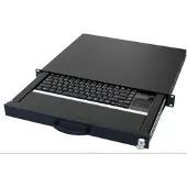 Aixcase AIX-19K1UKDETP-B, Full-size (100%), Verkabelt, USB + PS/2, QWERTZ, Schwarz