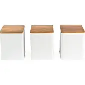 Salter BW12898WEU7 Toronto 3-Piece Canister Set White