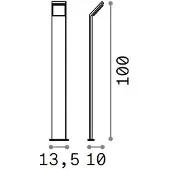 Ideal Lux 322438 OUTDOOR STYLE LED-Stehleuchte/Mastleuchte für den Außenbereich, H1000mm, 9W, 1100/820lm, 4000K, IP54, Kaffeebraun