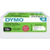 Dymo LabelWriter-Etiketten S0722550/11355, rechteckig, 19 x 51 mm, ablösbar, 12 Rollen mit jeweils 500 Etiketten, FSC-Papier, weiß