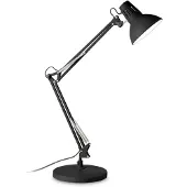 Ideal Lux Moderne Schreibtisch-Moderne Büroleuchte Wally Metall Schwarz 1 Licht E27
