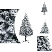 vidaXL Künstlicher Weihnachtsbaum mit Schnee Grün 210 cm PVC - Weihnachtsbäume