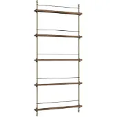 MOEBE - Zeitungsregal, 85 x 180 cm, Eiche geräuchert / warm grey