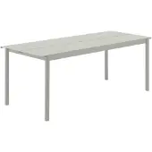 Muuto - Linear Steel Outdoor Gartentisch, 200 x 75 cm, grau