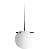 Frandsen Koi Pendelleuchte Ø25 Opal White/Black - , Koi, dimmbar, Weiß, für Wohnzimmer, Glas, Design