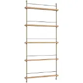 MOEBE - Zeitungsregal, 85 x 180 cm, Eiche natur / warm grey