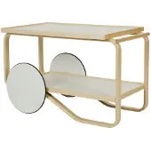 Artek - 901 Servierwagen, Laminat weiß
