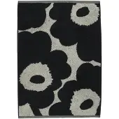 Marimekko - Unikko Handtuch 50 x 70 cm, baumwollweiß / dunkelblau