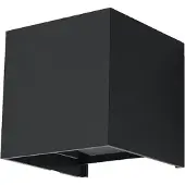Licht-Erlebnisse LED Wandleuchte Up Down IP54 Schwarz Aluminium Modern Badezimmerleuchte