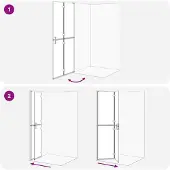 vidaXL Walk-In Duschwand Gold 90 x 6.5 x 190 cm