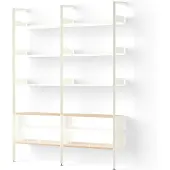 &tradition - Rombe Konfiguration E Regal, Alabaster, Regalböden Stahl, pulverbeschichtet